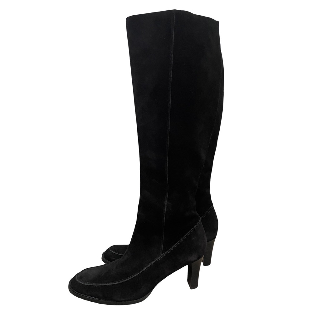 Ralph Lauren COLLECTION BLUE LABEL - Size 9B Black Suede High Heel Boots  Italy